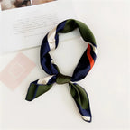 Animal Print Satin Square Scarf
