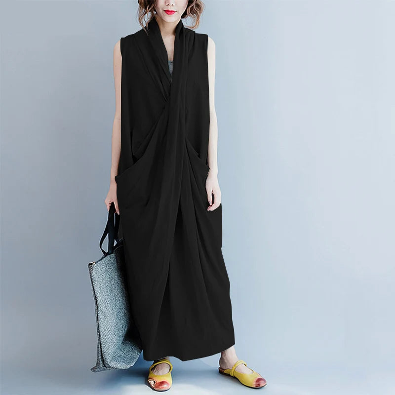 Oversize Asymmetrical Maxi Dress