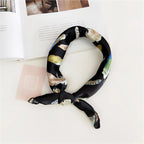 Animal Print Satin Square Scarf