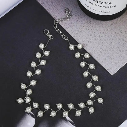 Korean Pearl Clavicle Necklace