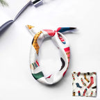 Animal Print Satin Square Scarf