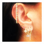 Crystal Geometric Clip Earrings