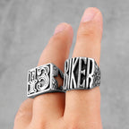 Motorcycle Biker Letter Ring