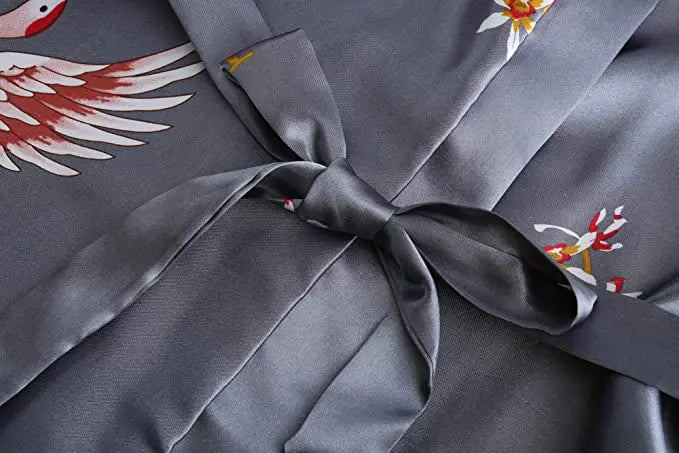 Silk Short Satin Bathrobe