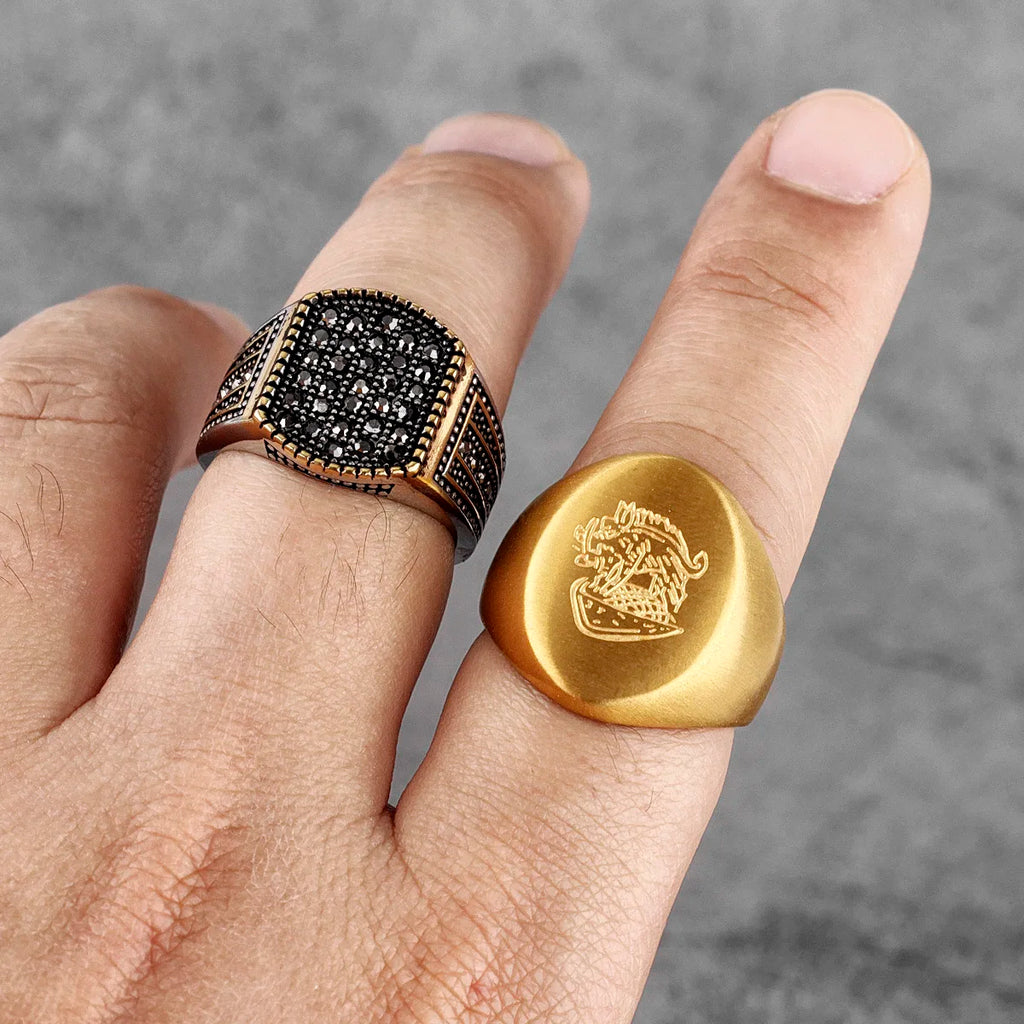 Punk Biker Steel Ring