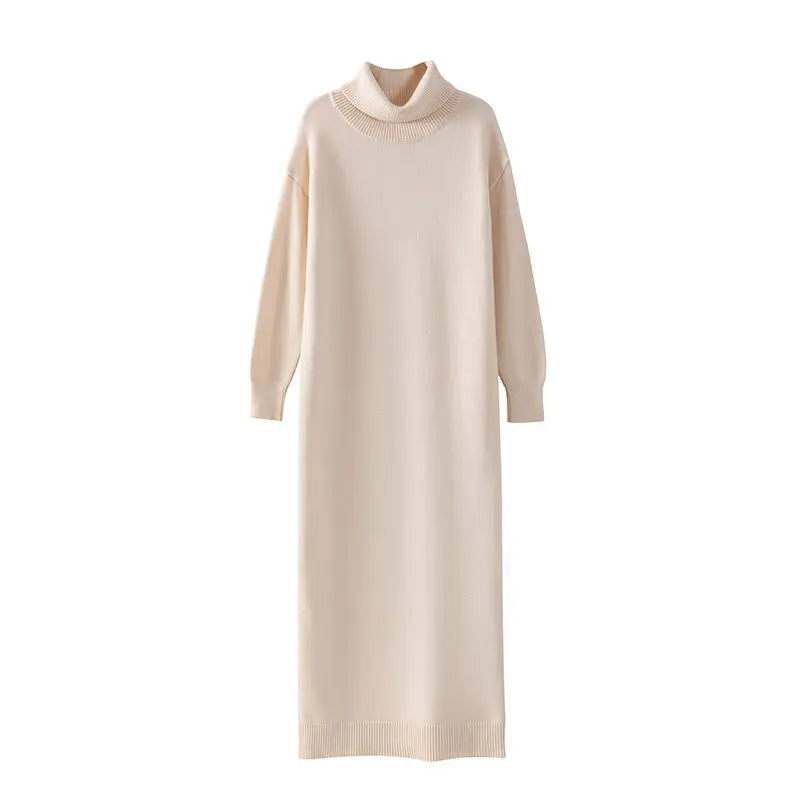 Extra Long Knit Sweater Dress
