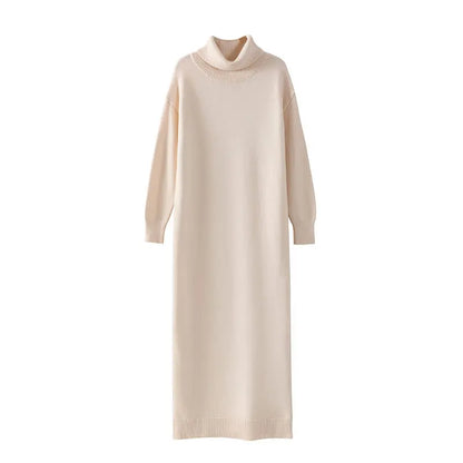 Extra Long Knit Sweater Dress