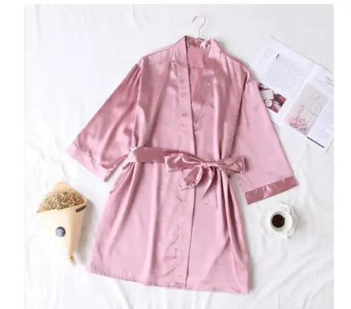 Women’s Satin Nightgown Robe
