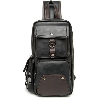 Men’s Leather Crossbody Chest Bag