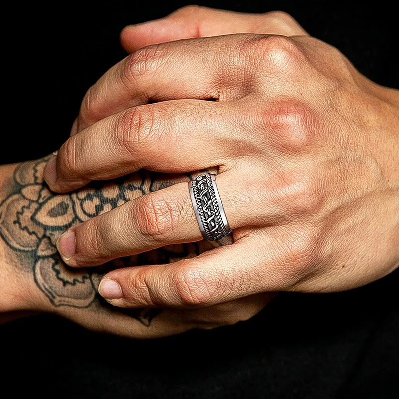 Mprainbow Twisted Rope Ring