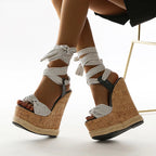 Women High Heel Wedge Sandals