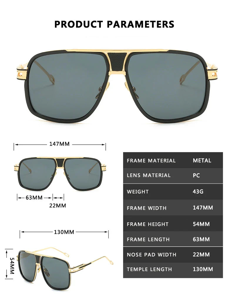 Retro metal sunglasses