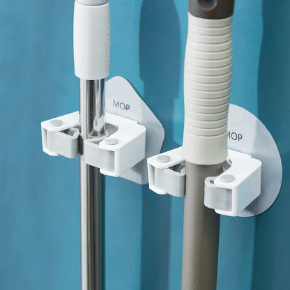 Wall-Mounted Mop Organizer