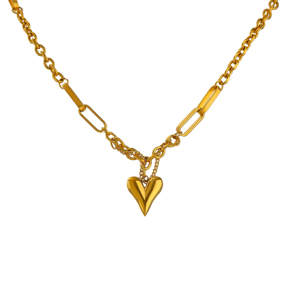 Gold Geometric Pendant Necklace
