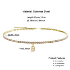 Crystal Letter Initial Necklace