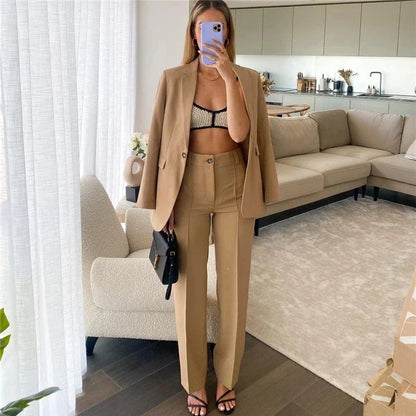 Ardm High Waisted Casual White Trousers Women Brown Stright Pants Office Lady Korean Style Women 2021 Pantalones De Mujer