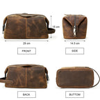 Men’s Leather Travel Toiletry Bag