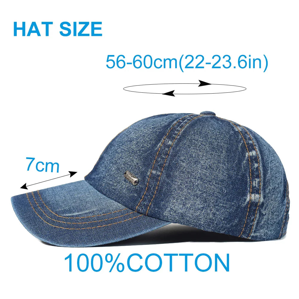 Vintage Denim Baseball Cap