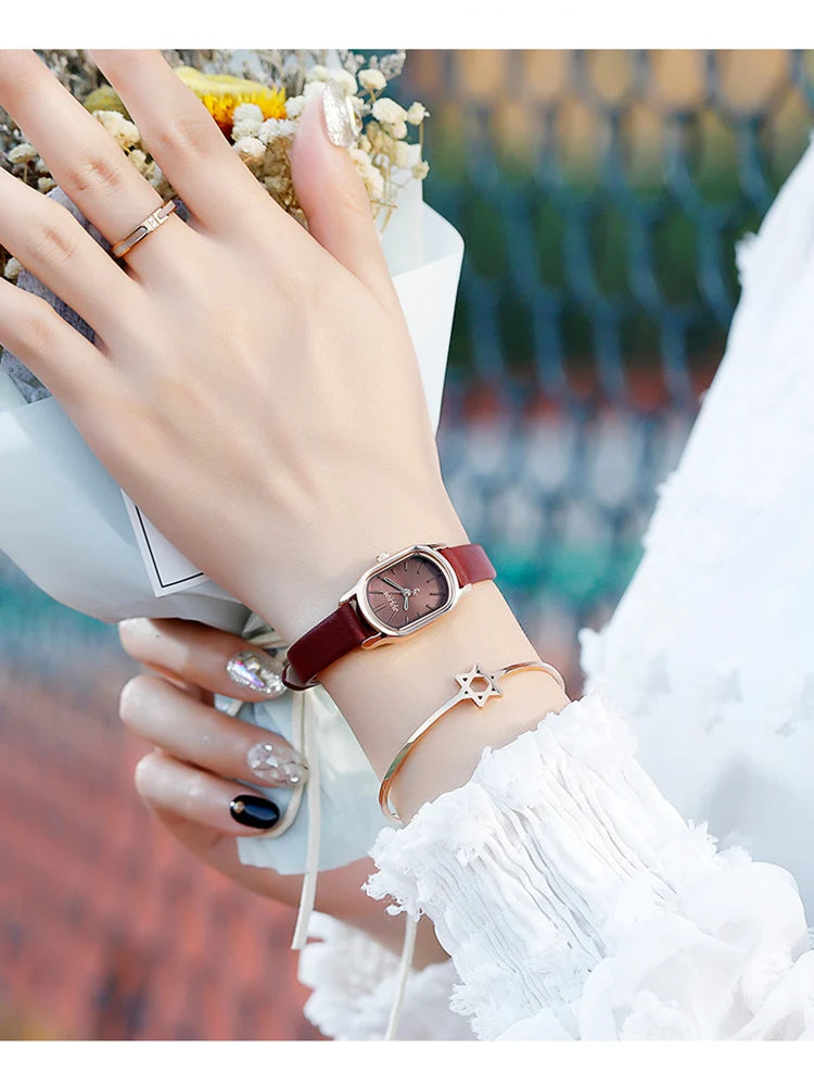 Tonneau Leather Watch