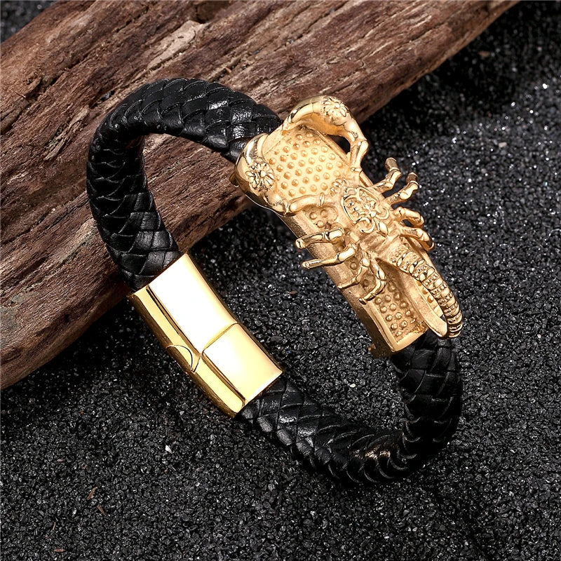 Punk Ride Leather Bracelet
