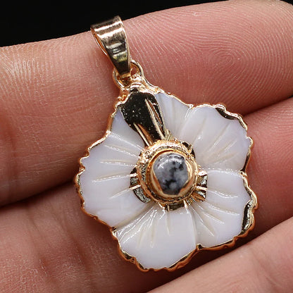 Natural Shell Flower Pendant