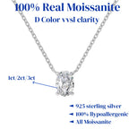 Moissanite Silver Pendant Necklace