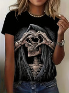 Skull Rose Graphic T-Shirt