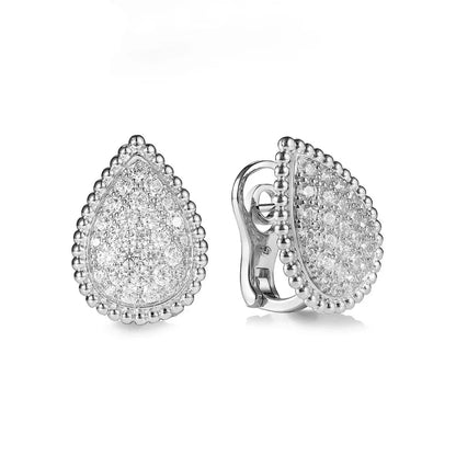 Vintage Water Drop Clip Earrings