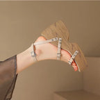 Women Cross Strap Platform Sandals