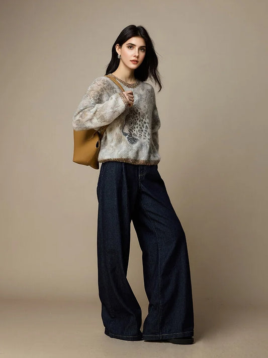 Printed Knit Pullover