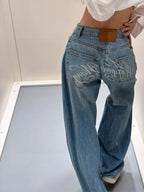 Gradient Wide-Leg Streetwear Jeans