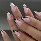 Blue Press Nails Polka Dot