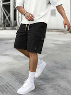 Flap Cargo Drawstring Shorts