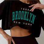 Brooklyn Graphic Crop T-Shirt