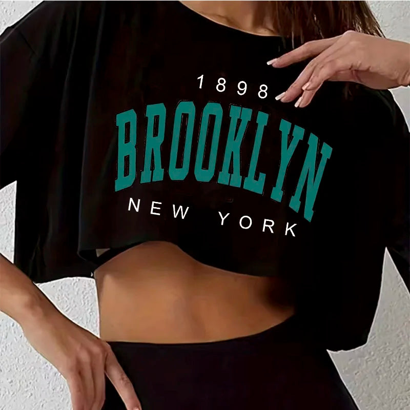 Brooklyn Graphic Crop T-Shirt
