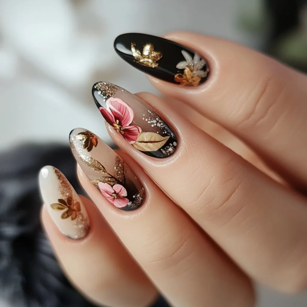 set Medium long fake nails