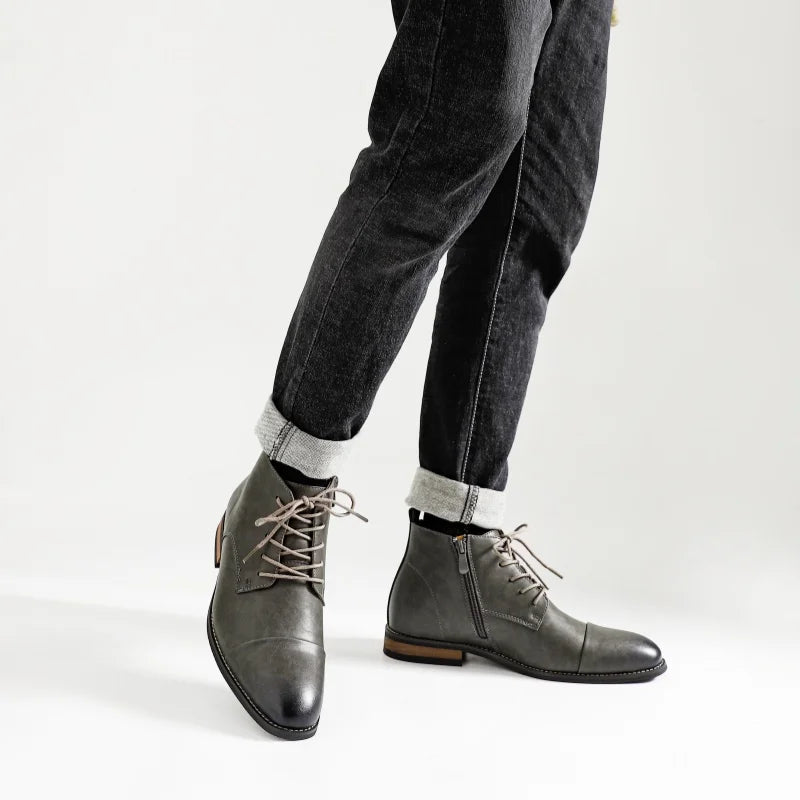 Ankle Leather Boots