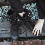 YBQJOO Canvas High-Top Ankle Boots