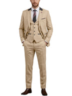 Linen Three-Piece Notch-Lapel Suit