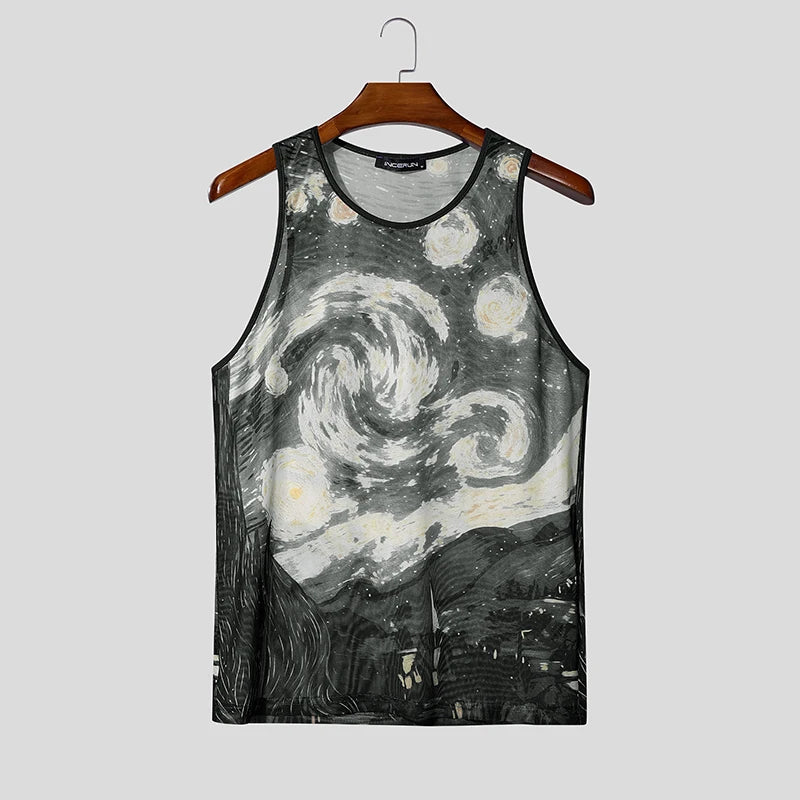 INCERUN Streetwear Sleeveless Tank Top