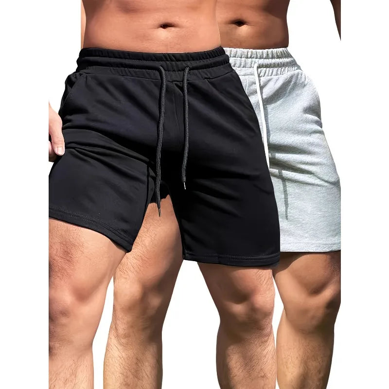 Elastic Cotton Drawstring Shorts