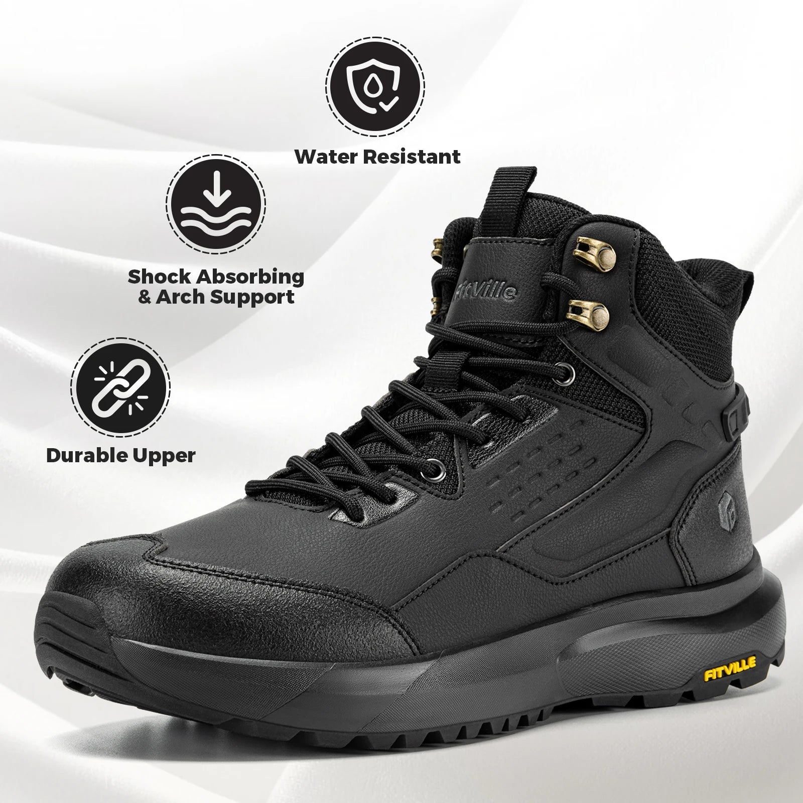 FitVille Water-Resistant Wide-Toe Boots