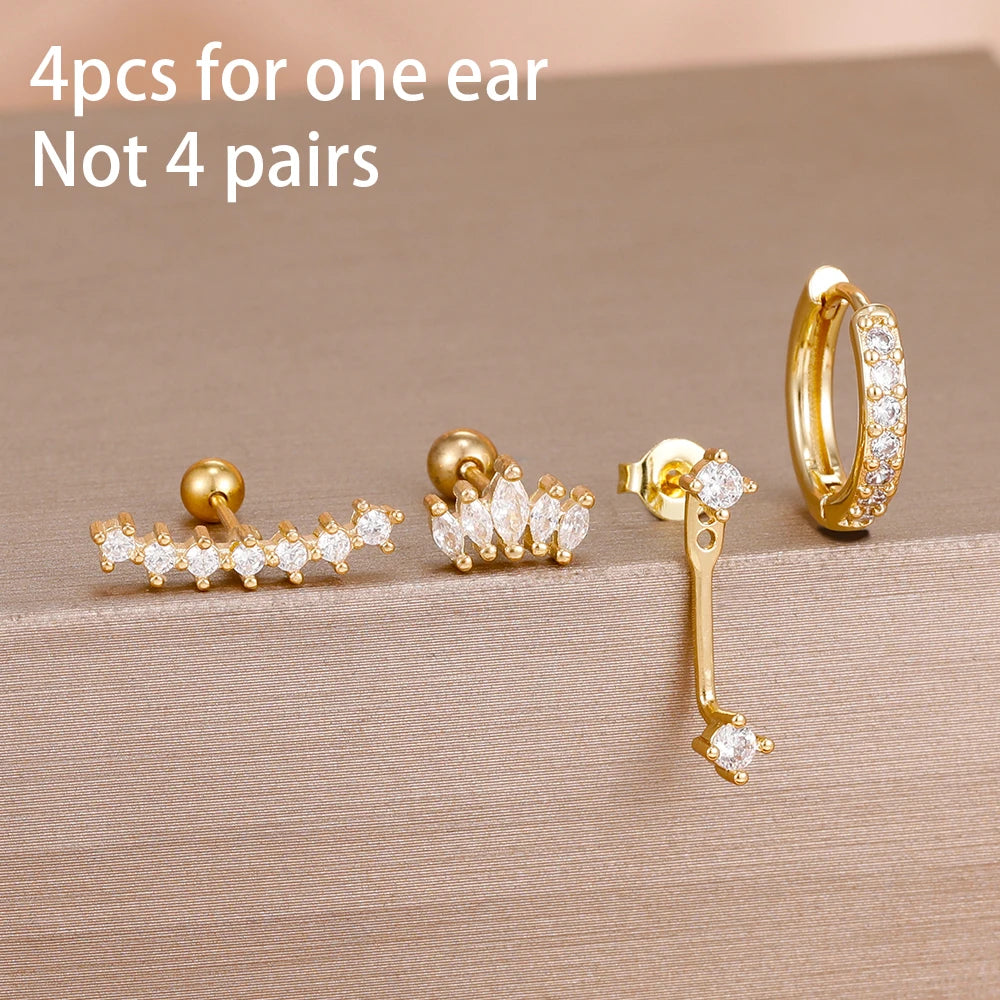 Zircon Water Drop Hoops