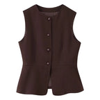 Button Vest Coat