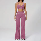 Knit Construction Sleeveless True-To-Size Fit Two-Piece Yoga Set