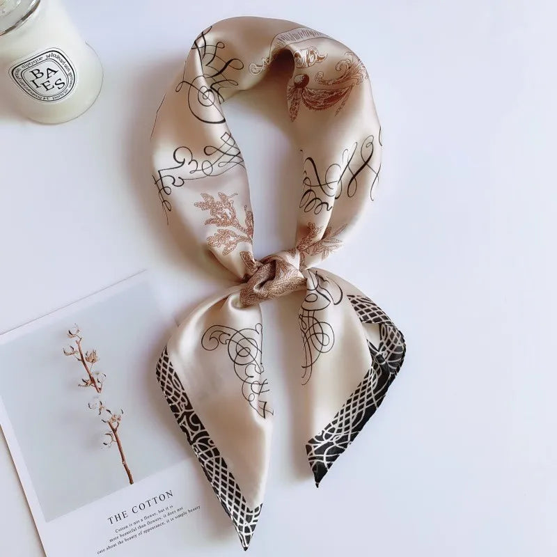 High-End Small Silk Scarf