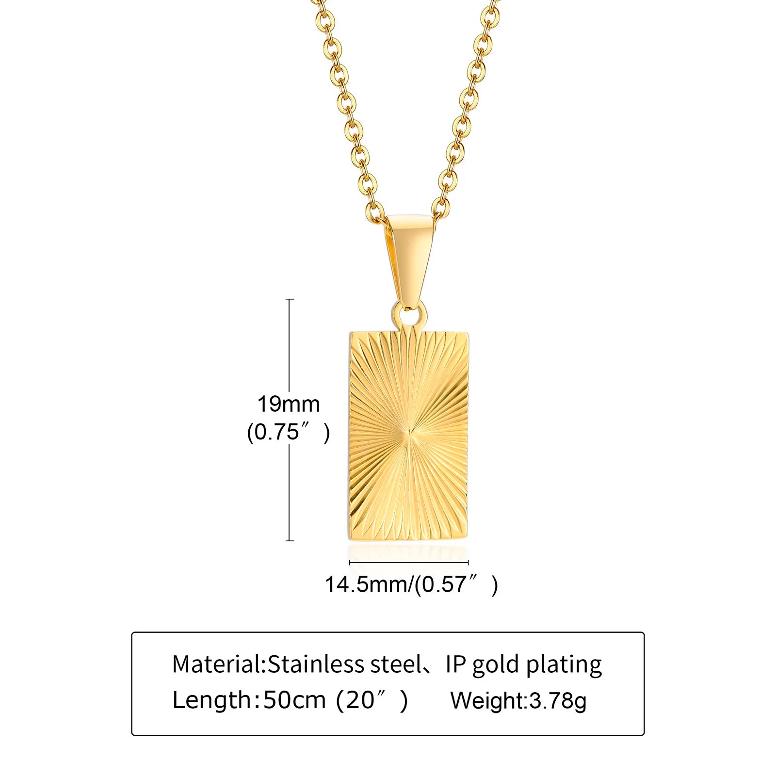 Mprainbow Sunburst Charm Necklace
