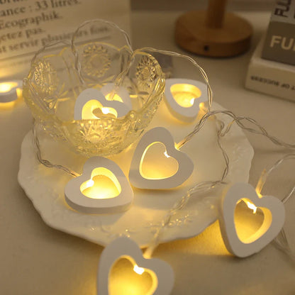 LED Heart String Lights