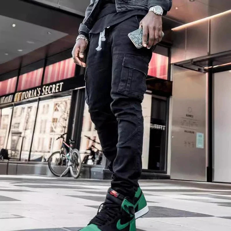 Elastic Cargo Denim Joggaer Jeans