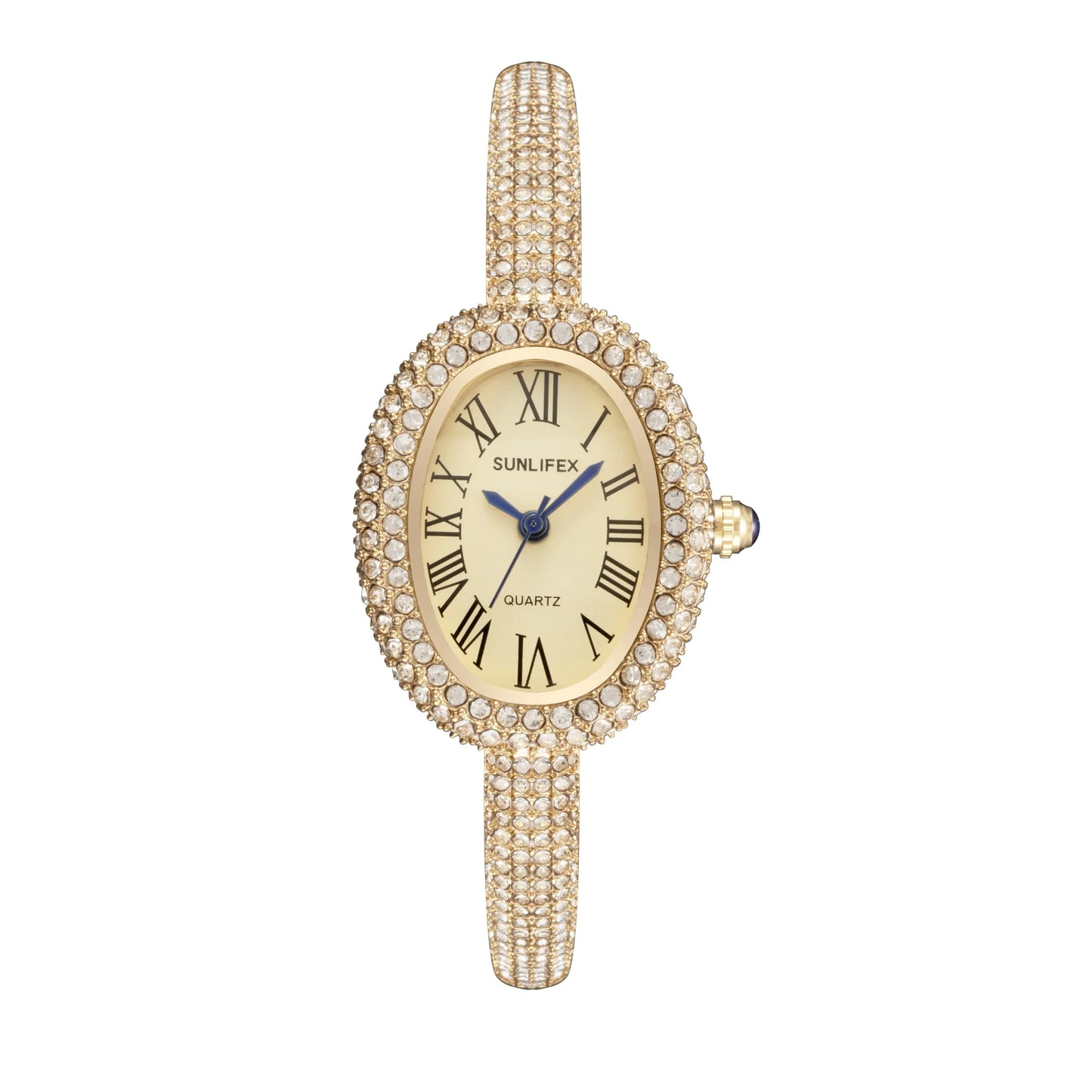 Elegant Rhinestone Oval Women’s Watch